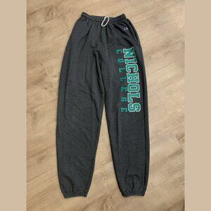 Champion Nichols College Bison Sweatpants Men's Medium M Jogger Cuffed Pants